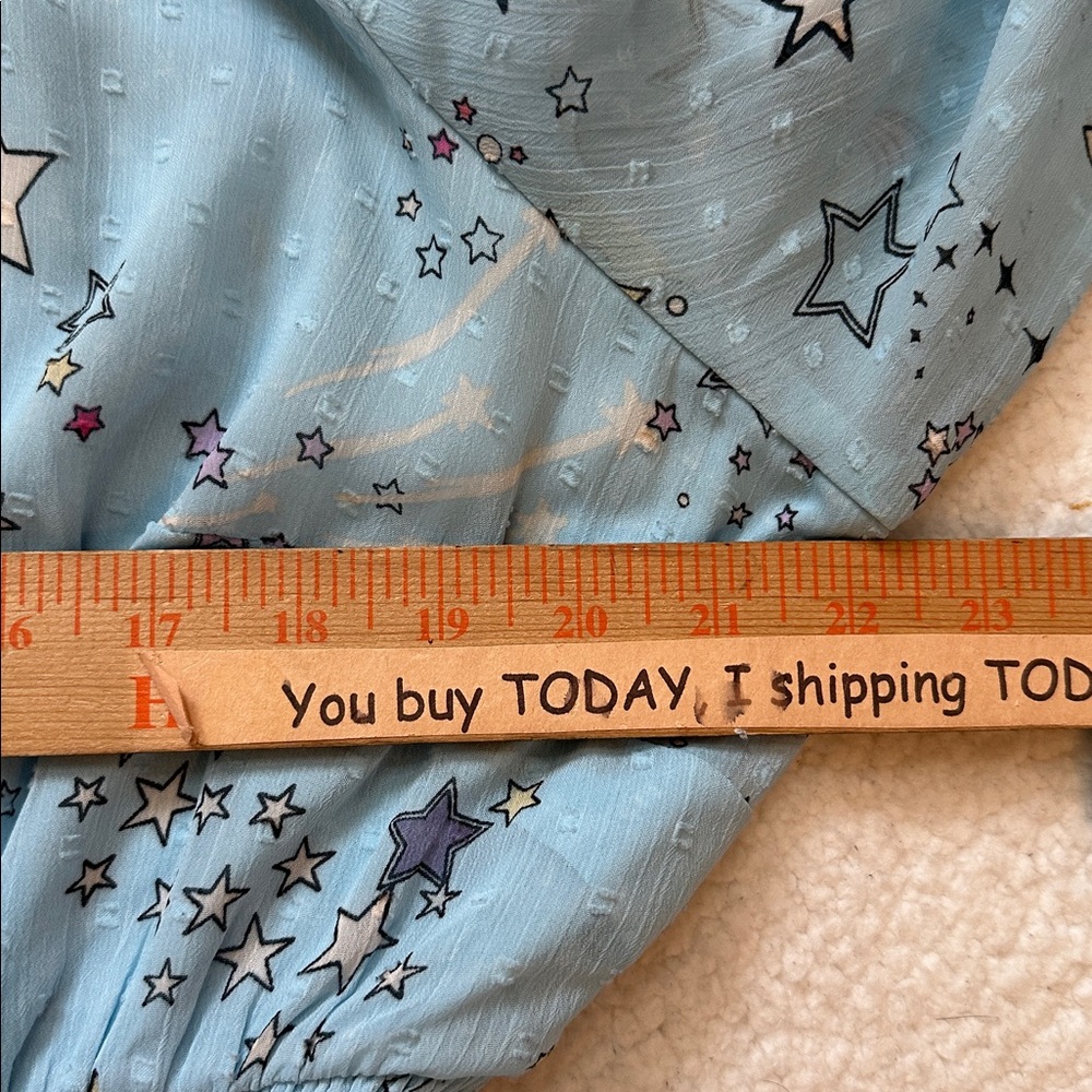 Torrid Mini Blouson Sleeve Mock Neck Skater Dress  "Cosmic Stars" Women’s 1X - Picture 3 of 8